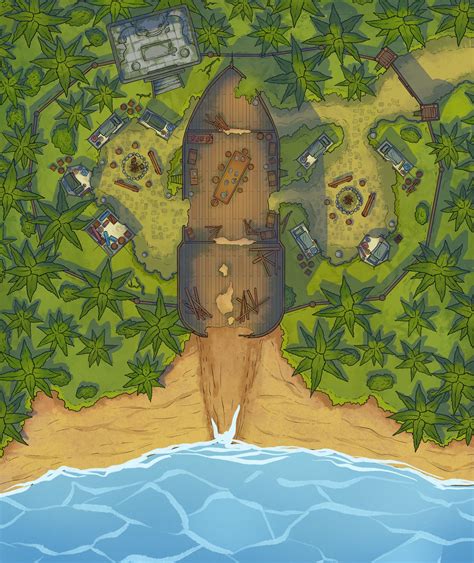 Jungle Pirates Hideout Spellarena Map Atlas Dnd World Map Fantasy