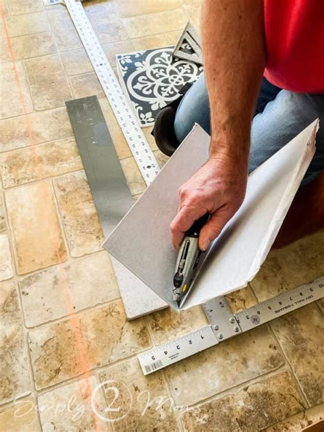 How To Install Peel And Stick Vinyl Tile Over Linoleum Simply2moms
