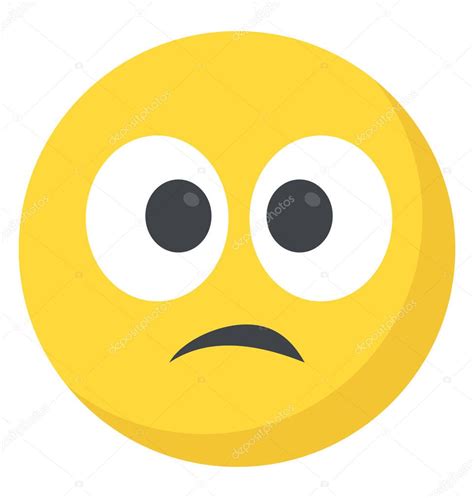 Sad Face Emoji Depressed Smiley — Stock Vector