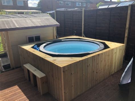 Bespoke Custom Made Wooden Hot Tub Surround For Sale From United Kingdom