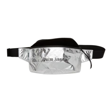 Palm Angels Silver Logo Fanny Pack Palm Angels
