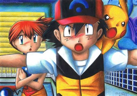 Pokemon Ash And Misty Kiss In The Beach By Sunney90 On Deviantart Pokemon Ash And Misty