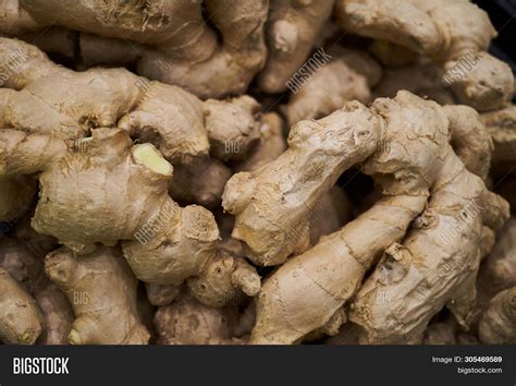 Heap Dried Ginger Root Image Photo Free Trial Bigstock