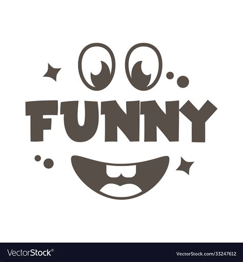 Slang Expresion Funny Word With Face Silhouette Vector Image