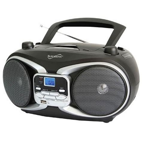 Supersonic 97077938m Portable Audio System Mp3cd Player With Usbaux
