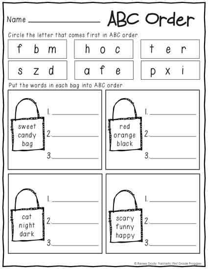 We will discuss here about the alphabetical order, which is also known as abc order. NO PREP First Grade October Print and Go Morning Work ...