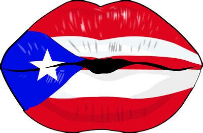 Puerto Rico Flag Pr Sticker Decal Bandera Puerto Rico Labios Boricuas