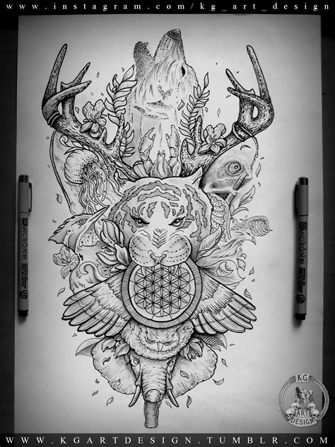Private tattoo commission made by KG Art Design. Visit me at: https