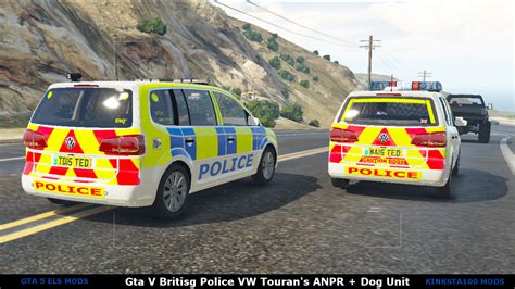 British Police Vw Touran Anpr Dog Unit Els Gta5