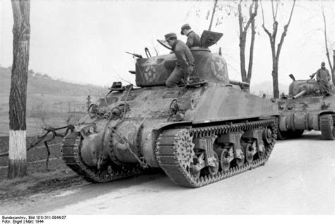 Germans Using Captured American Sherman Tanks Anzio Front March 1944