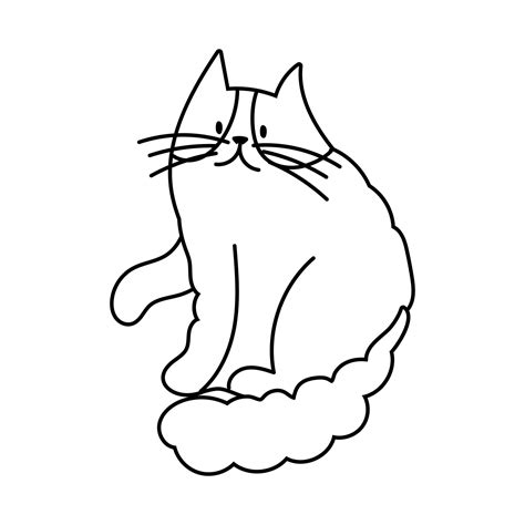 Cute Little Cat Pet Line Style Icon 2603382 Vector Art At Vecteezy