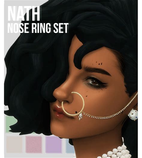 Nath Set Sims 4 Piercings Sims Sims 4