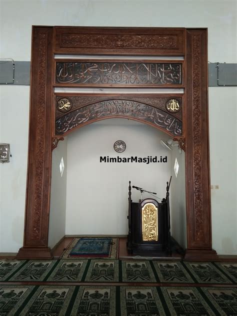 Jual Mihrab Masjid Jati Minimalis Modern Terbaru Jual Mimbar Masjid