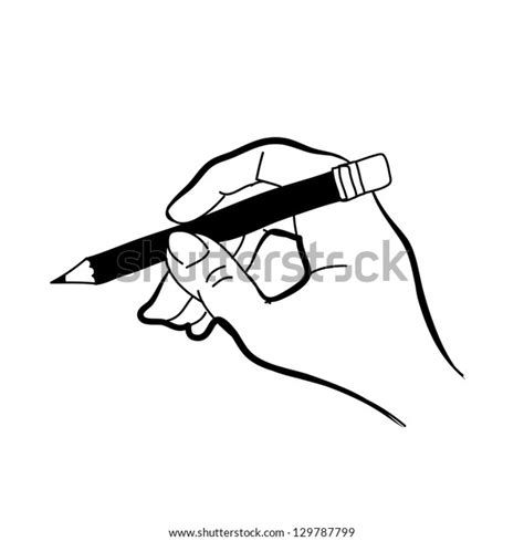 Hand Drawing Freehand Sketch Hand Holding Vector De Stock Libre De