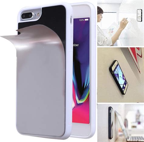 anti gravity phone case for iphone 8 plus with dust proof film magic nano hands