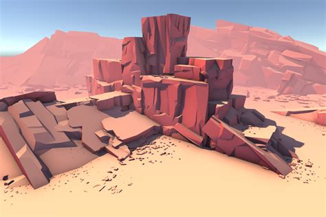 Lowpoly Environment Pack Mesa And Desert Rocks 3d Landscapes