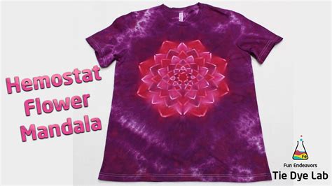 How To Make A Tie Dye Hemostat Flower Mandala T Shirt Using Liquid Dye