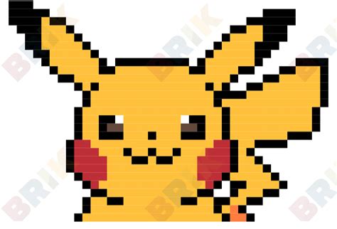 Pikachu Pixel Art Brik