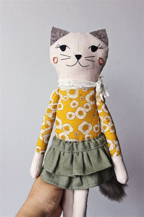 Cat Rag Doll • Handmade Children T • Cat Plush • One Of A Kind