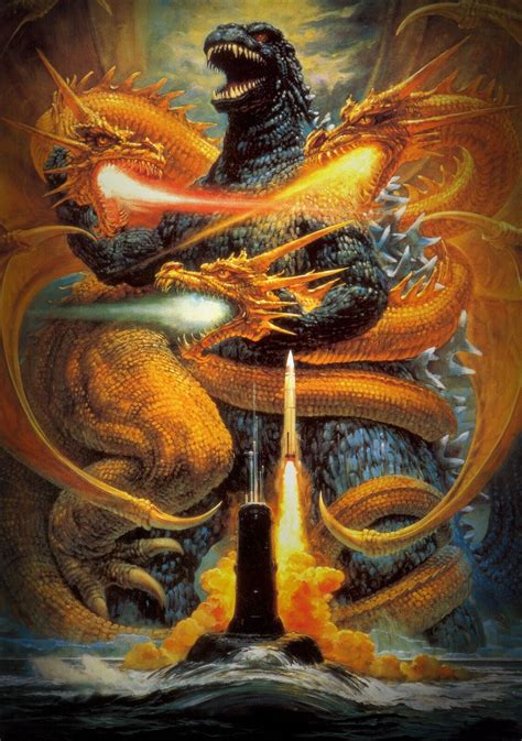 Godzilla Vs King Ghidorah Movie Poster 1991 Ebay