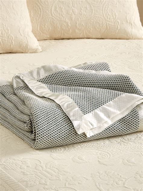 Cotton Blanket Or Throw With Satin Binding Cotton Blankets Comfy