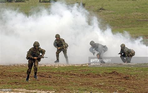 Soldiers From The British Army Take Part In A Training Exercise On