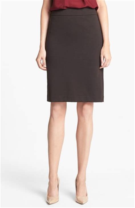 Jones New York Lucy Ponte Knit Pencil Skirt In Brown Espresso Lyst