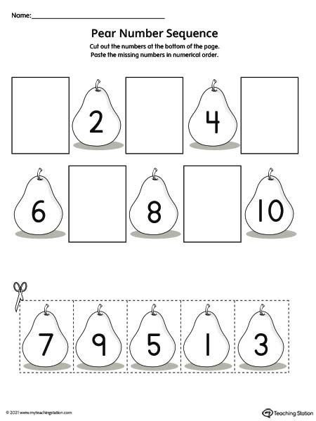 Free Printable Cut And Paste Sequencing Worksheets Letters And Numbers