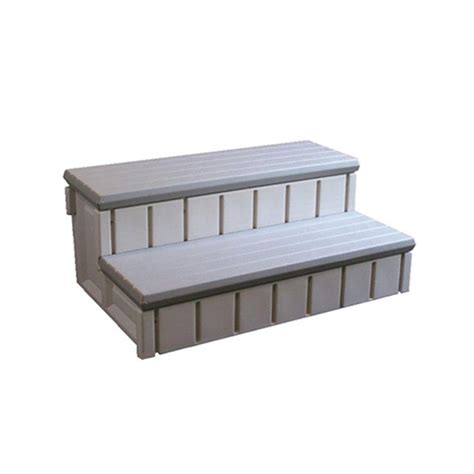Spa Step Double Step Gray Height 14 Width 36 Depth 24 By Confer Plastics Inc Spa Parts