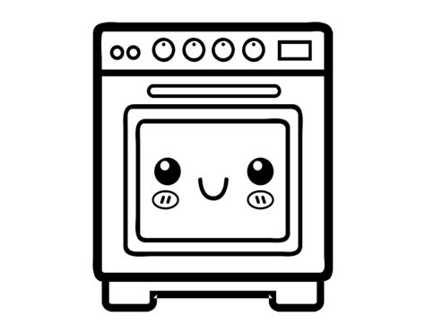 Fun, easy & free to print. Oven coloring page - Coloringcrew.com