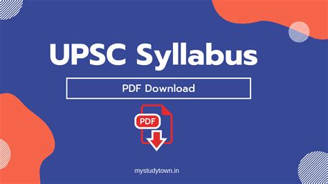 UPSC syllabus PDF Download for free | Prelims & Mains 2019