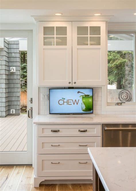 How To Hide Your Tv The Interior Collective Kitchen Remodel Small
