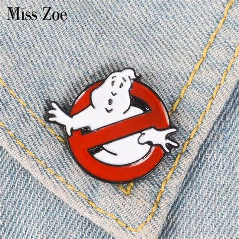 Ghostbusters Enamel Pin White Ghost Badge Brooch Bag Clothes Lapel Pin Elegantonlinemarket