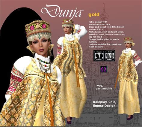Second Life Marketplace Rp Chic Dunja Gold Russian Lady