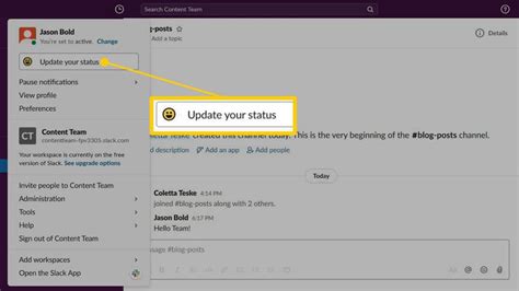How To Update Your Slack Status
