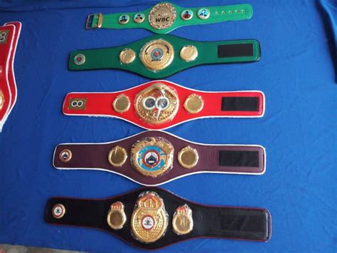 Wbc Wbo Ibf Ibo Wba Mini Boxing Champion Title Belts Set Of 5 Etsy
