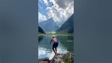 Wild Swimming In Seealpsee Switzerland Youtube