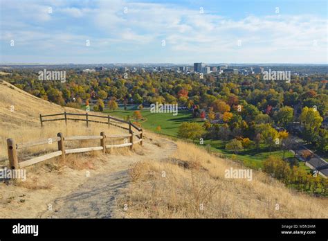 Downtown Boise From Foothills Stock Photo Alamy