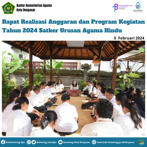 Rapat Realisasi Anggaran Dan Program Kegiatan Tahun 2024 Satker Urusan Agama Hindu Agama