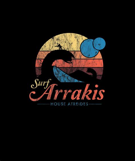 Arrakis Vintage Distressed Surf Dune Sci Fi Drawing By Ngo Ngoc