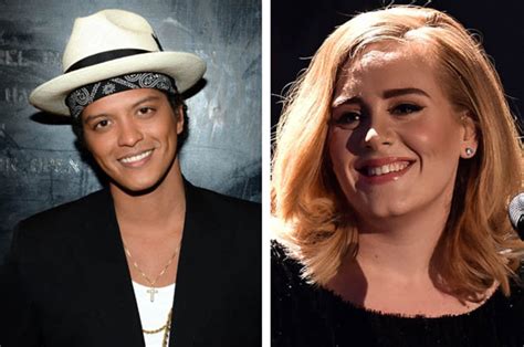 Bruno Mars Labels Adele A Diva Shes Got All This Attitude Daily Star