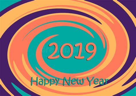 Happy New Year Background Design 2019 Stock Illustration