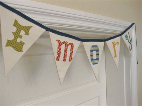 Custom Personalized Fabric Bunting Flags Banner By Myturtledoves 41