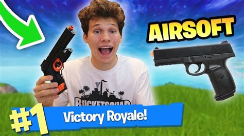 1 Death 1 Shot With Airsoft Gun In Fortnite Battle Royale Youtube