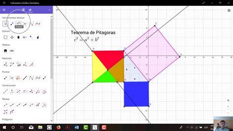 Demostración Del Teorema De Pitágoras Mediante Geogebra Youtube