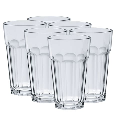 acrylic drinking glasses drinking cups tumbler glassware set of 6 ebay