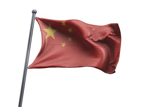 Realistic Waving China Flag Png Transparent Image