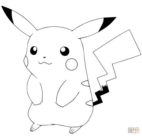 Gambar Pokemon Pikachu Coloring Page Free Printable Pages Click