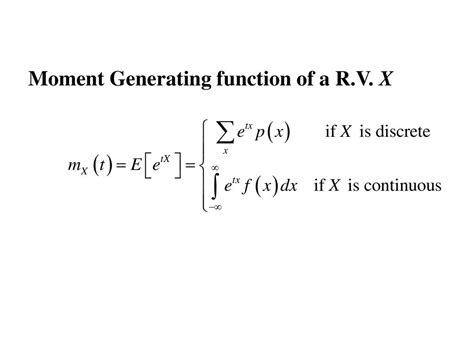 Moment Generating Functions Ppt Download