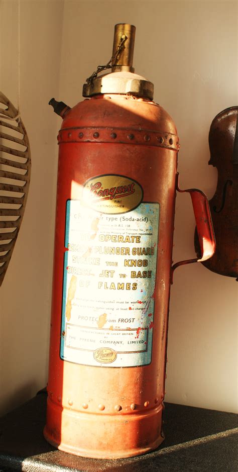 Vintage Industrial Fire Extinguisher Now Emptied